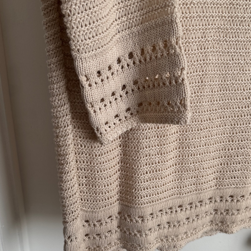 Z Supply Light Beige Knit Long Sleeve Dress - Picture 4 of 7